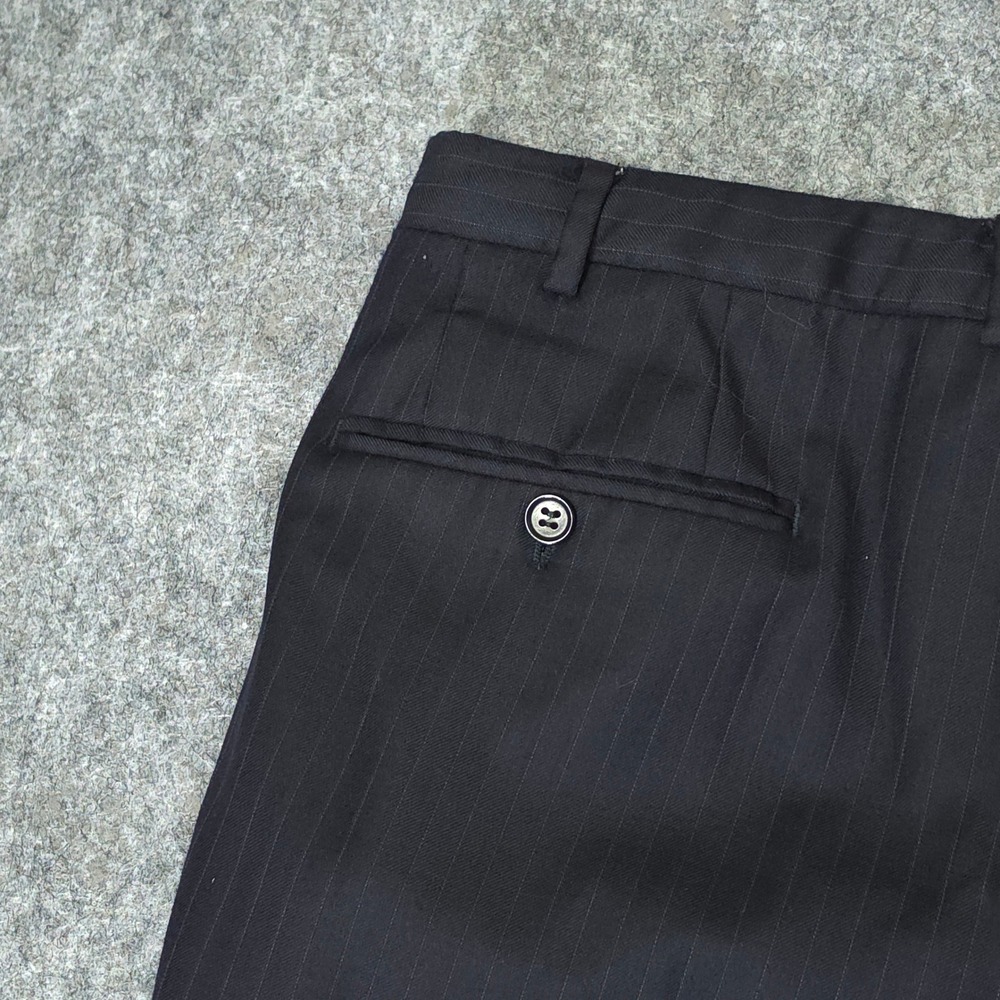Canali Mens 3 Button Suit Dark Navy Pinstripe Made in Italy Wool  size 44R - Picture 7 of 16